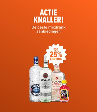 Actieknallers: sterke dranken met korting tot 25%